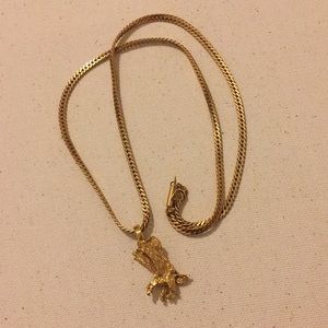 Gold eagle necklace